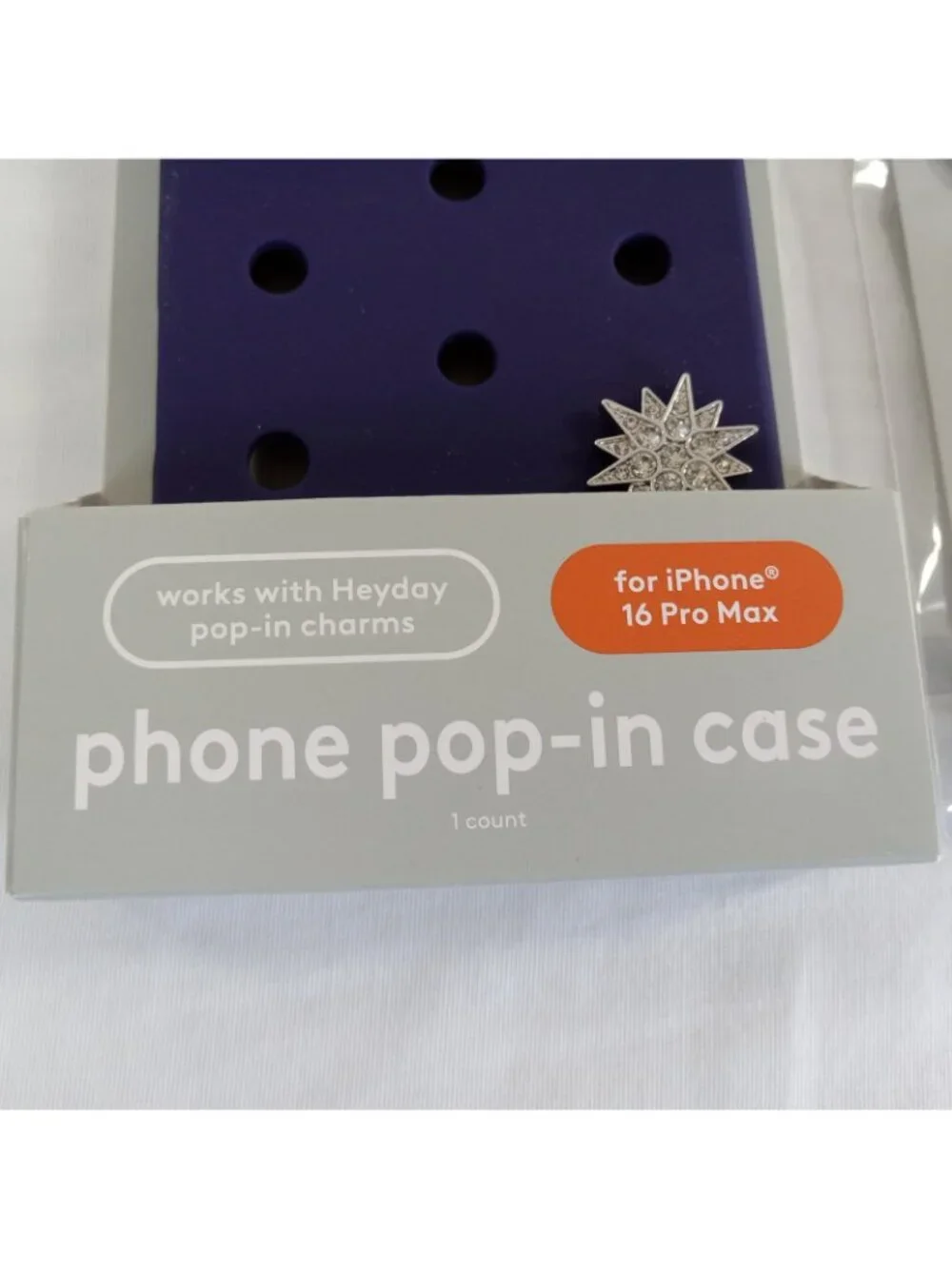 Heyday Phone Pop-In Case for iPhone 16 Pro Max  Navy Blue & 8 Pop-In Charms Set